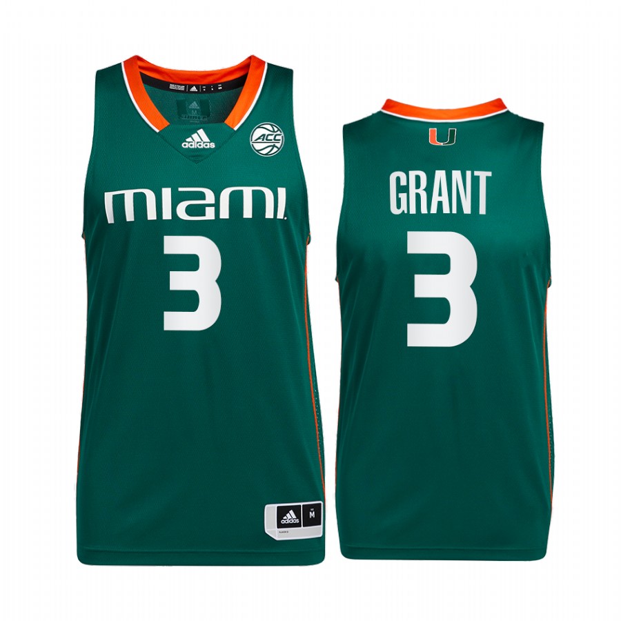 Miami Hurricanes Malcolm Grant Jersey College  Green Alumni Uniform