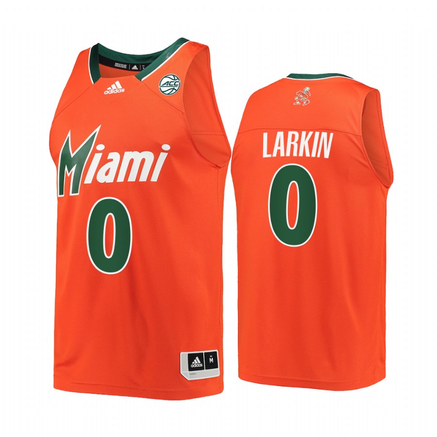 Miami Hurricanes Shane Larkin Jersey Reverse Retro Orange Alumni  Uniform