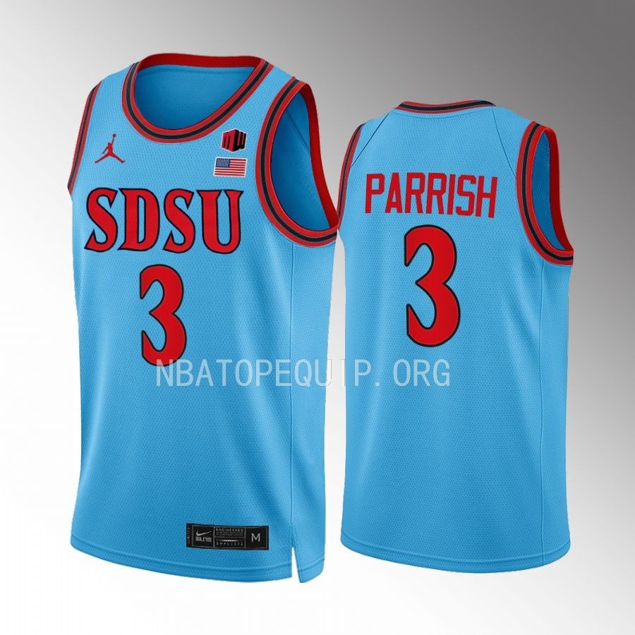 Micah Parrish San Diego State Aztecs Blue Jersey 2022-23 Alternate