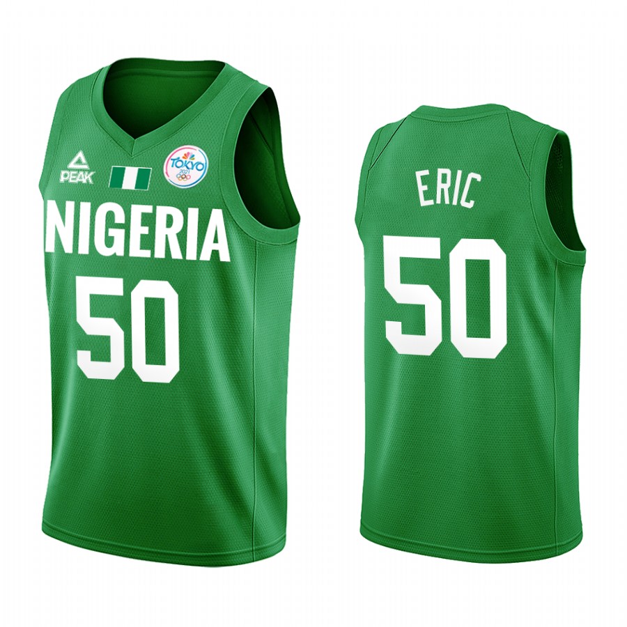 Michael Eric Nigeria  #50 Green 2021 Tokyo Olymipcs Limited Jersey