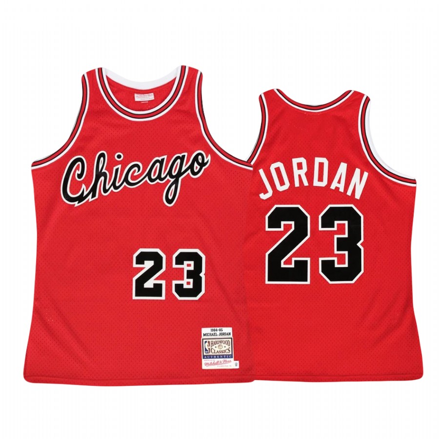 Michael Jordan #23 Chicago Bulls Red Hardwood Classics Jersey