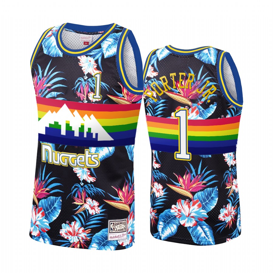 Michael Porter Jr. #1 Denver Nuggets Black Floral Fashion Jersey