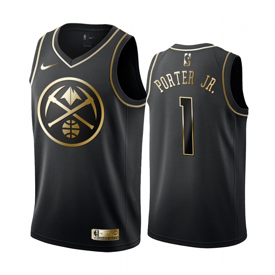 Michael Porter Jr. #1 Denver Nuggets Black Golden Edition Jersey