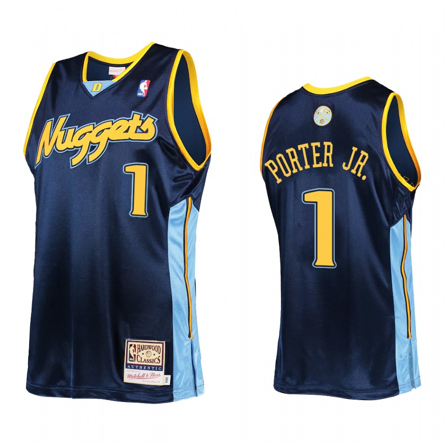 Michael Porter Jr. #1 Denver Nuggets Mitchell Ness Jersey Navy