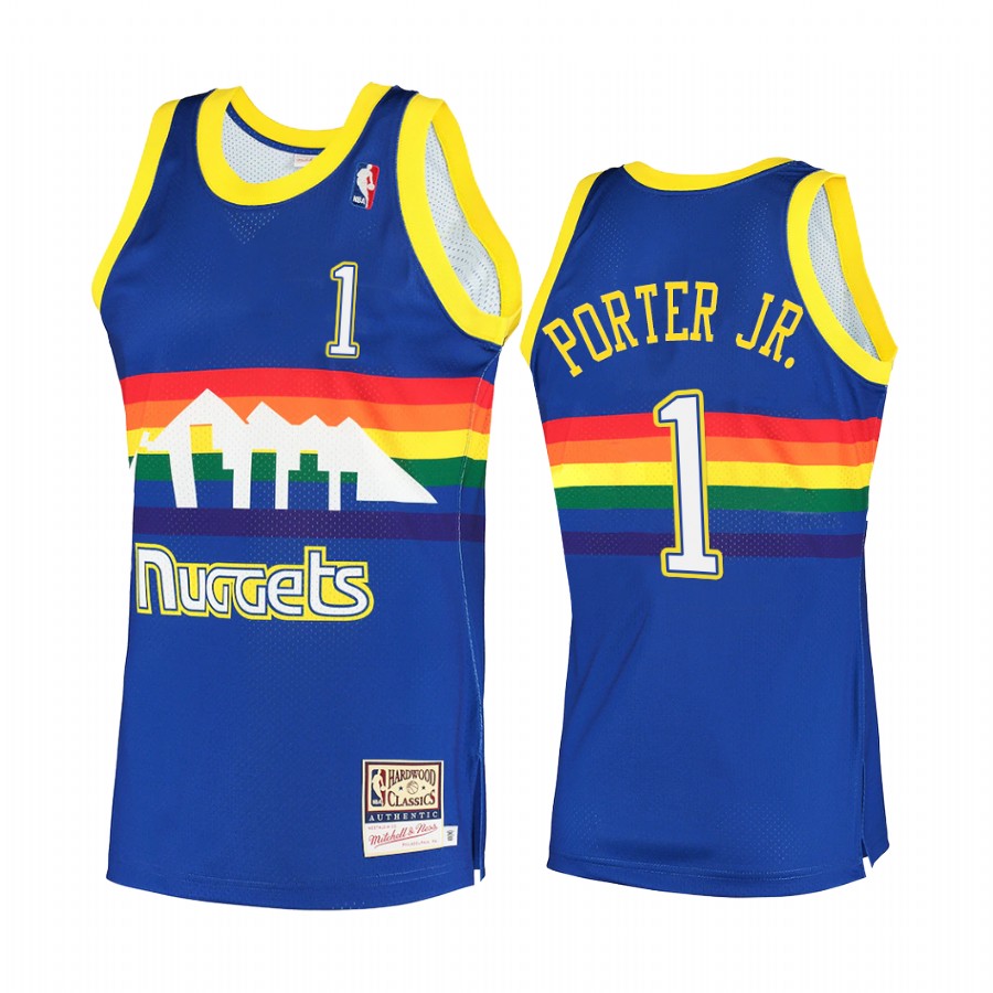 Michael Porter Jr. #1 Denver Nuggets Royal Hardwood Classics Jersey
