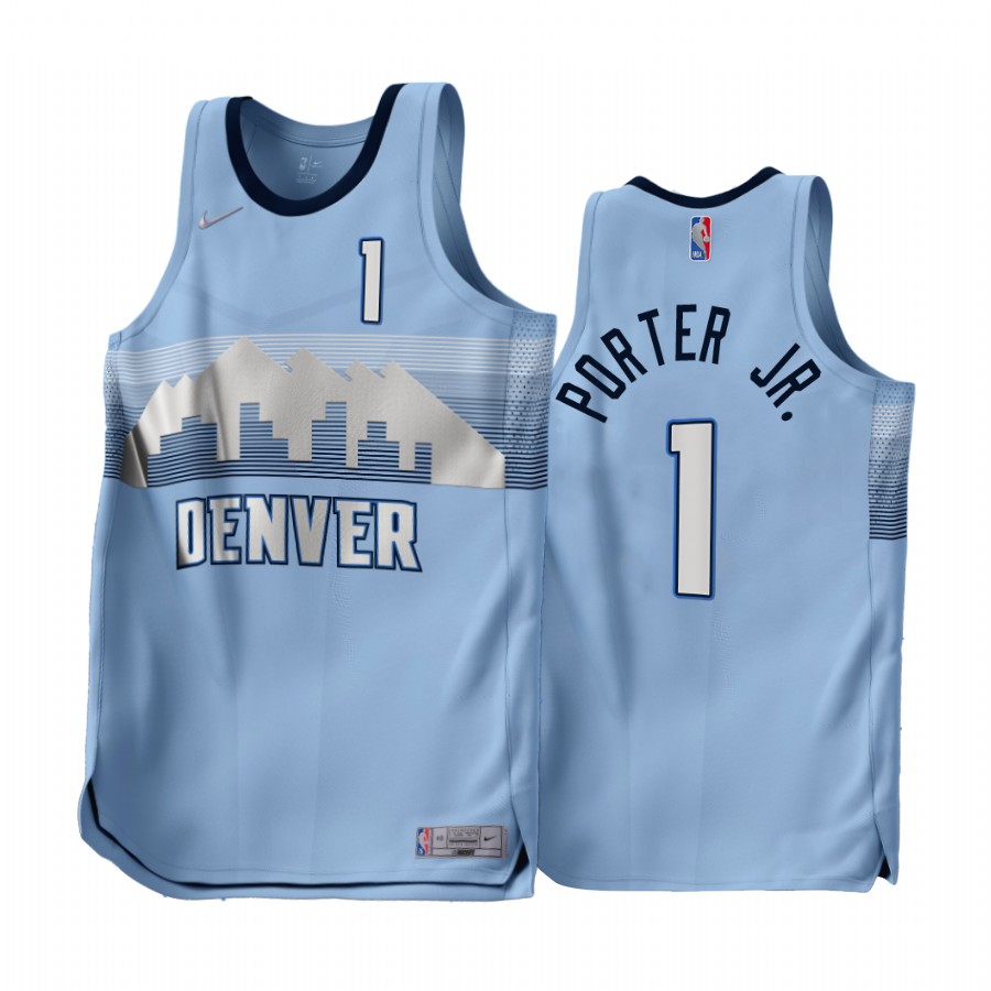 Michael Porter Jr. 2022-23 Denver Nuggets Blue #1 Earned Edition Jersey