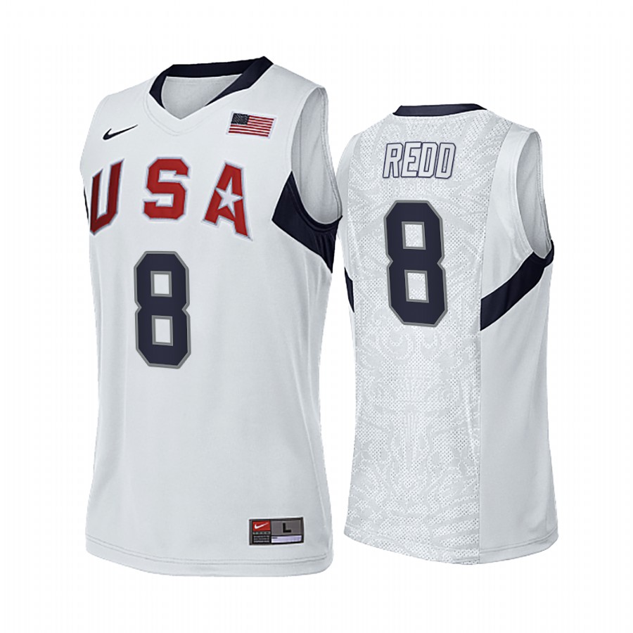 Michael Redd USA  #8 White 2008 Summer Olympics Gold Winner Jersey