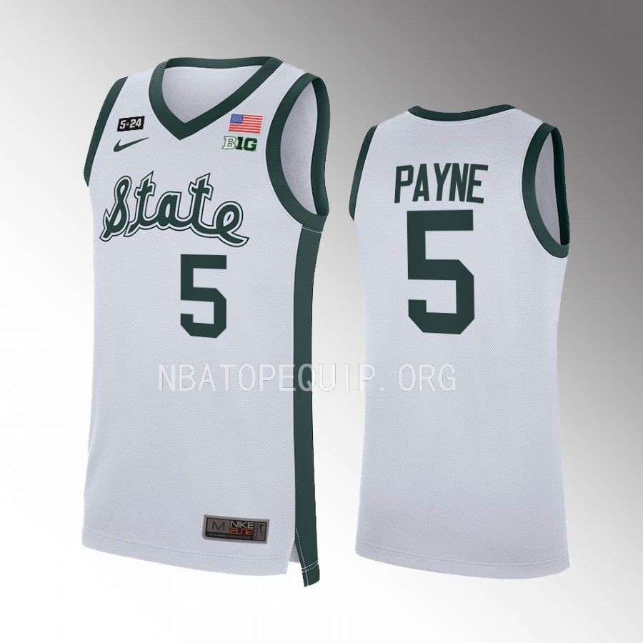 Michigan State Spartans Adreian Payne Jersey 2022-23 Retro  White Limited Uniform