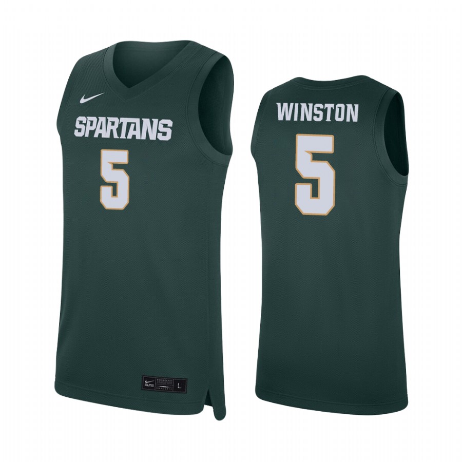 Michigan State Spartans Cassius Winston Green  College  Jersey