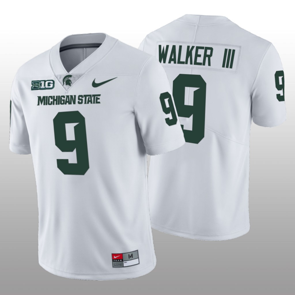 Michigan State Spartans Kenneth Walker III White Limited Jersey College  - Men