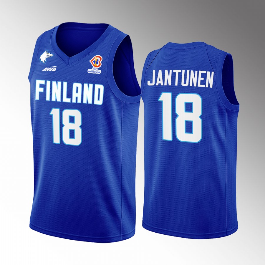 Mikael Jantunen Finland 2022 FIBA  World Cup Blue Jersey Away #18