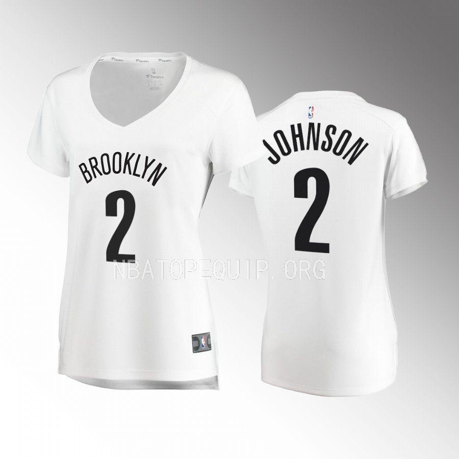 Mikal Bridges Brooklyn Nets #1 White Fast Break Player Women Jersey Association Edition