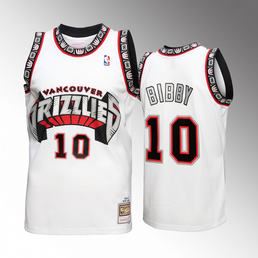 Mike Bibby #10 Vancouver Grizzlies Reload 3.0 White 1998-99 Hardwood Classics Jersey