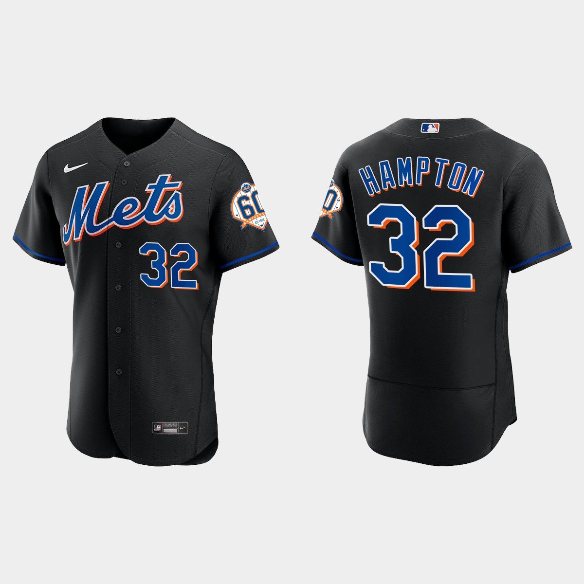 Mike Hampton New York Mets 60th Anniversary Alternate Jersey - Black