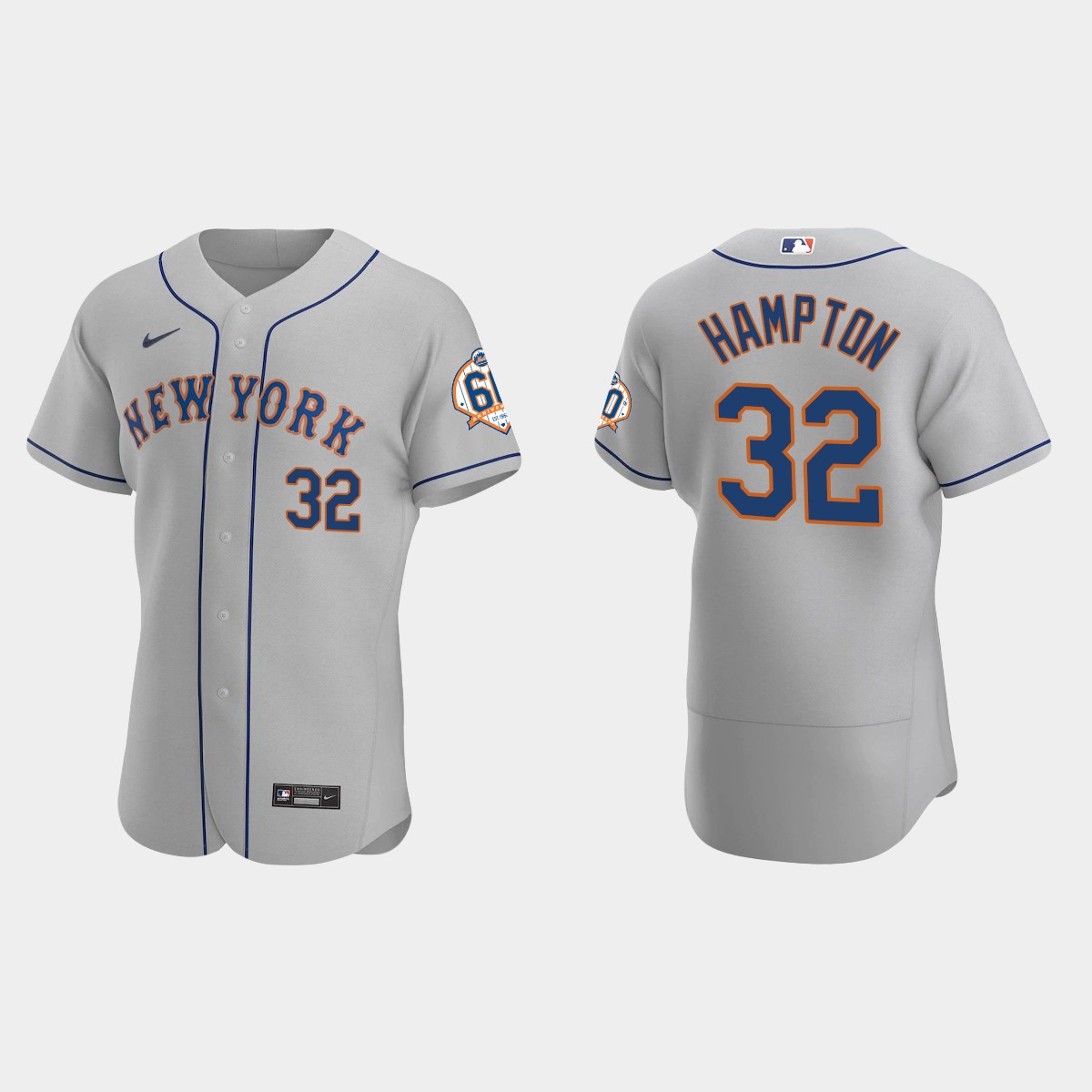 Mike Hampton New York Mets 60th Anniversary Road Jersey - Gray