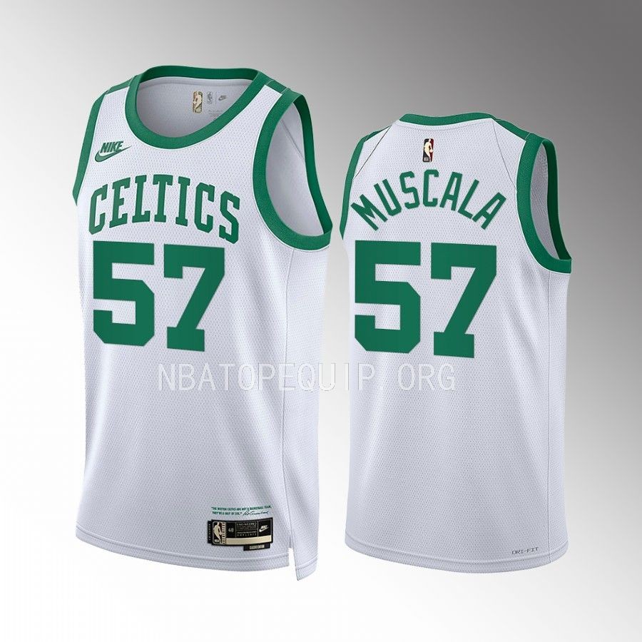 Mike Muscala Boston Celtics White Classic Edition 2022-23 Men Jersey Swingman