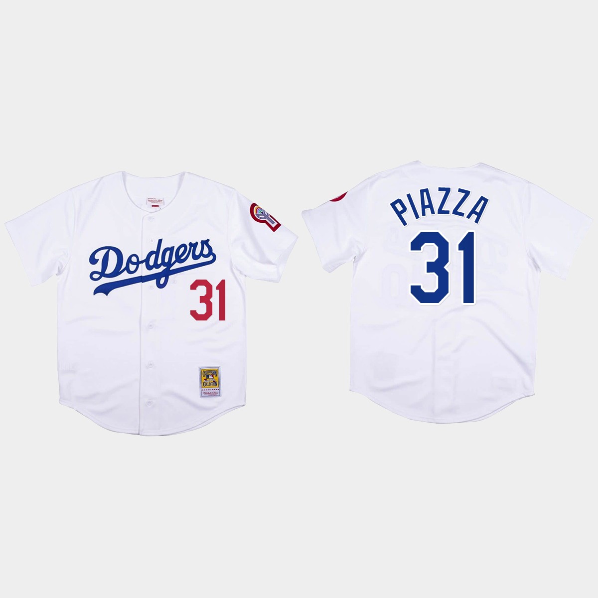 Mike Piazza #31 Los Angeles Dodgers Mitchell And Ness 1981 Jersey - White