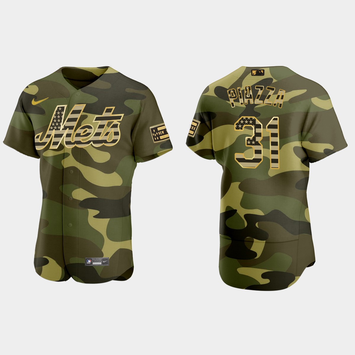 Mike Piazza New York Mets 2022 Armed Forces Day Jersey - Camo