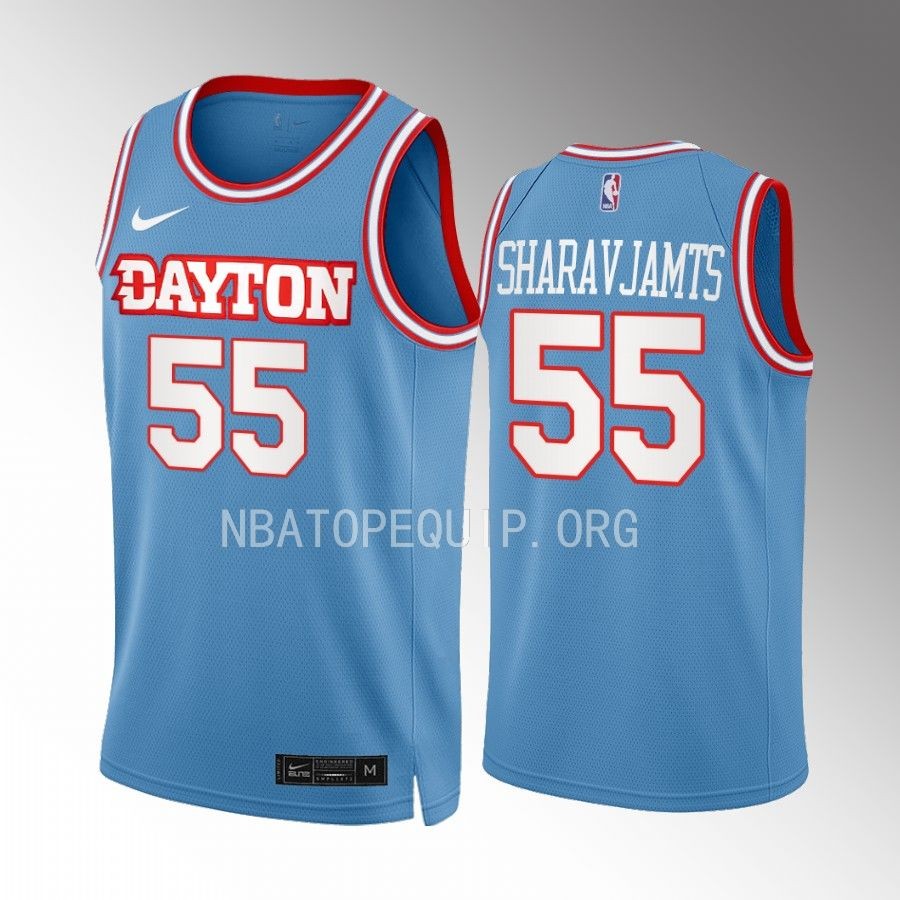 Mike Sharavjamts Dayton Flyers Chapel Blue Jersey 2022-23 College  Swingman