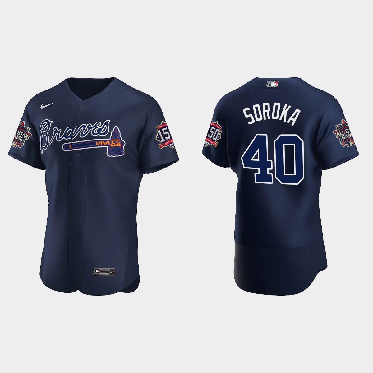 Mike Soroka #40 Atlanta Braves Alternate 2021 MLB All-Star Jersey - Navy