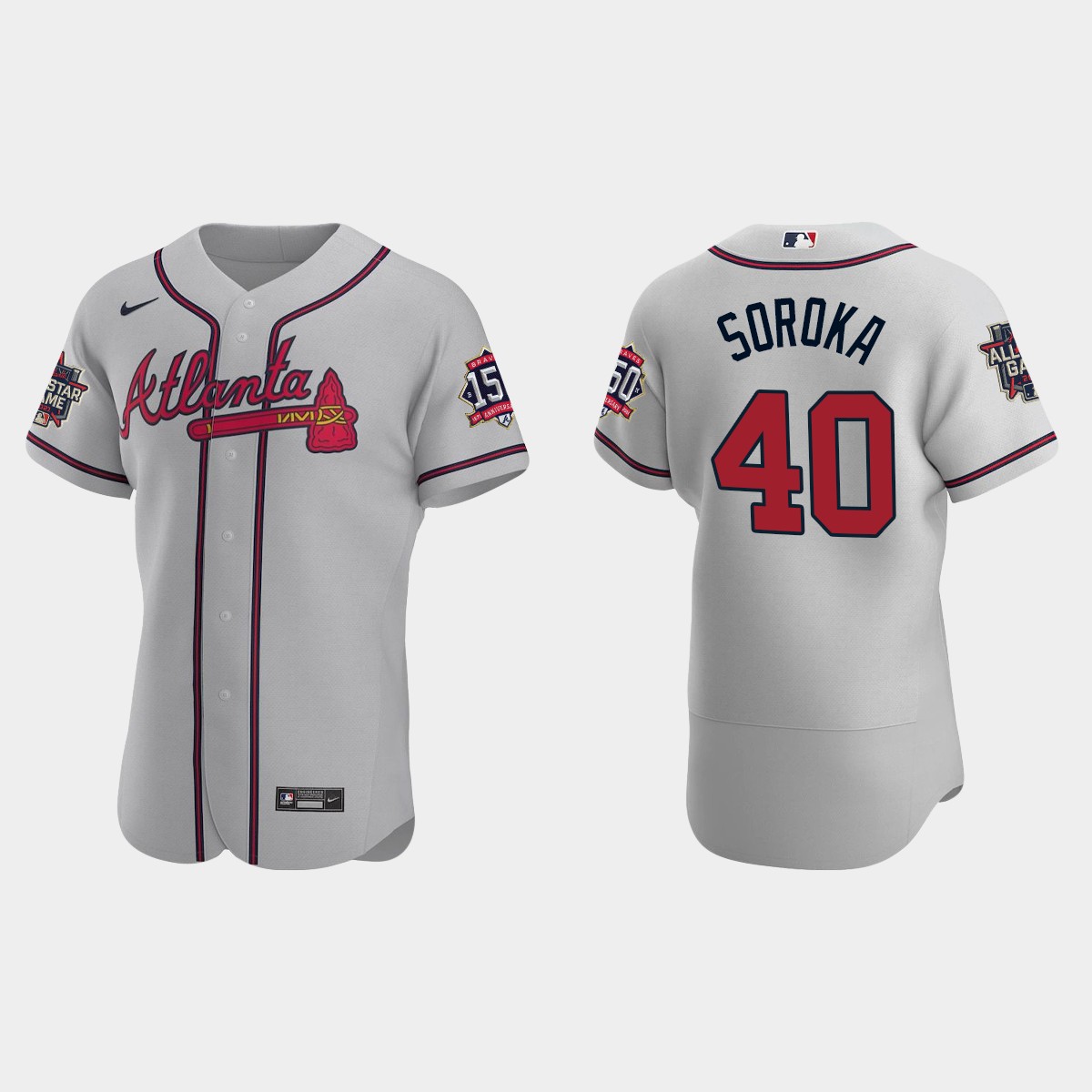 Mike Soroka #40 Atlanta Braves Road 2021 MLB All-Star Jersey - Gray