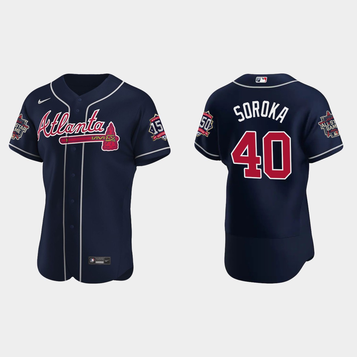 Mike Soroka #40 Atlanta Braves Team 2021 MLB All-Star Jersey - Navy