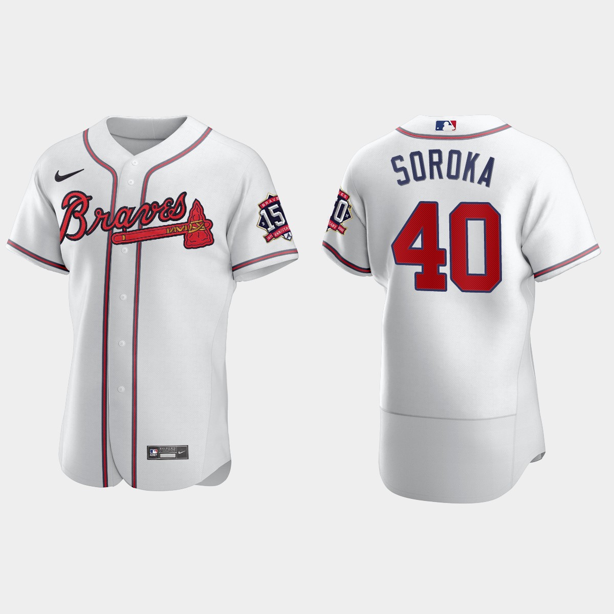 Mike Soroka Atlanta Braves 150th Anniversary World Series Jersey - White