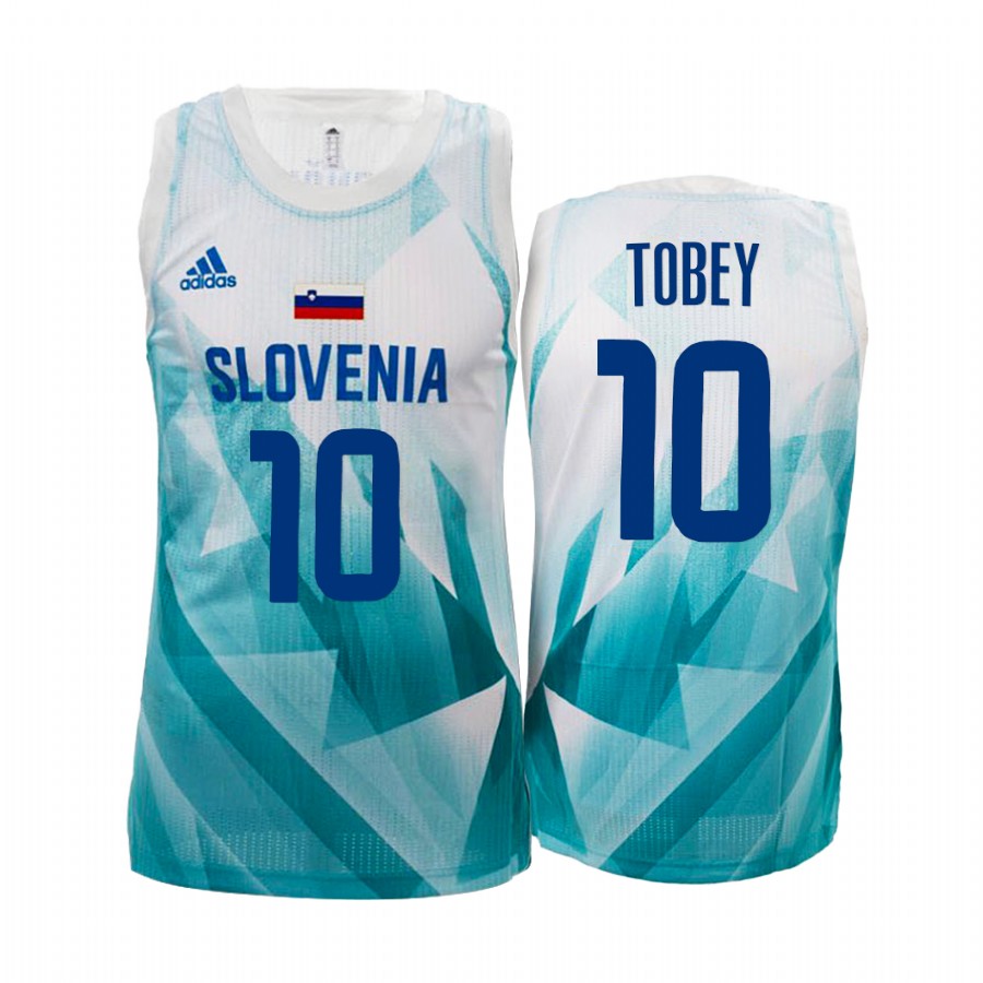Mike Tobey Slovenia  #10 White 2021 Tokyo Olymipcs Limited Jersey