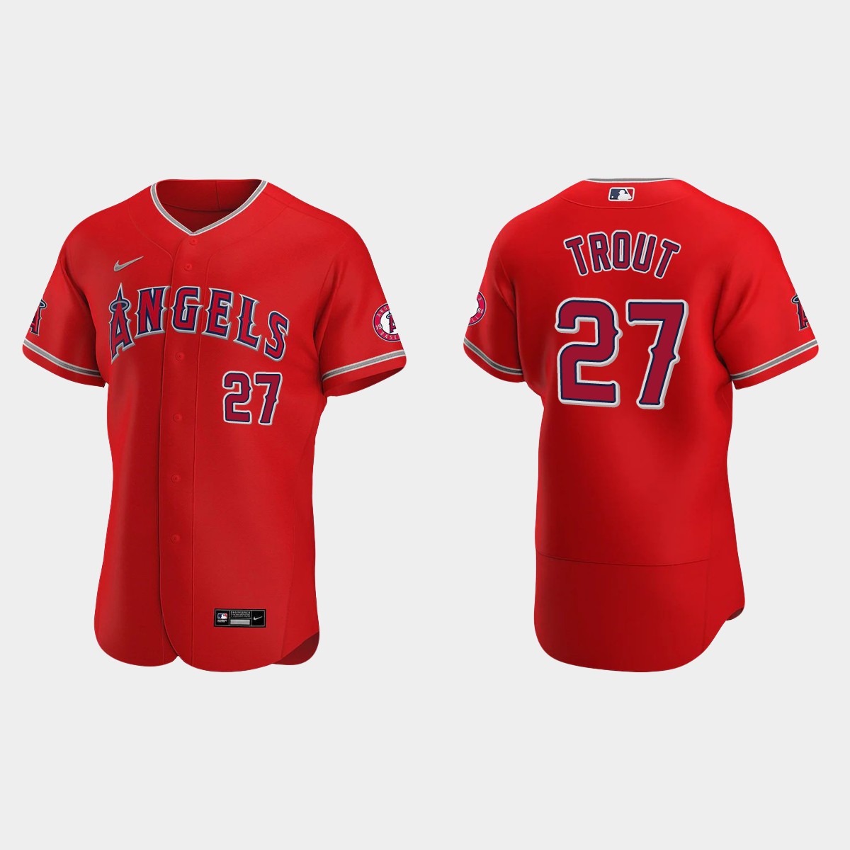 Mike Trout #27 Los Angeles Angels Red 2020 Alternate Jersey