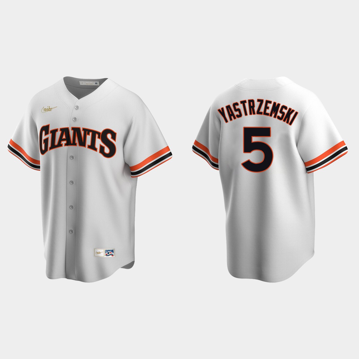 Mike Yastrzemski #5 San Francisco Giants Cooperstown Collection Home Jersey - White