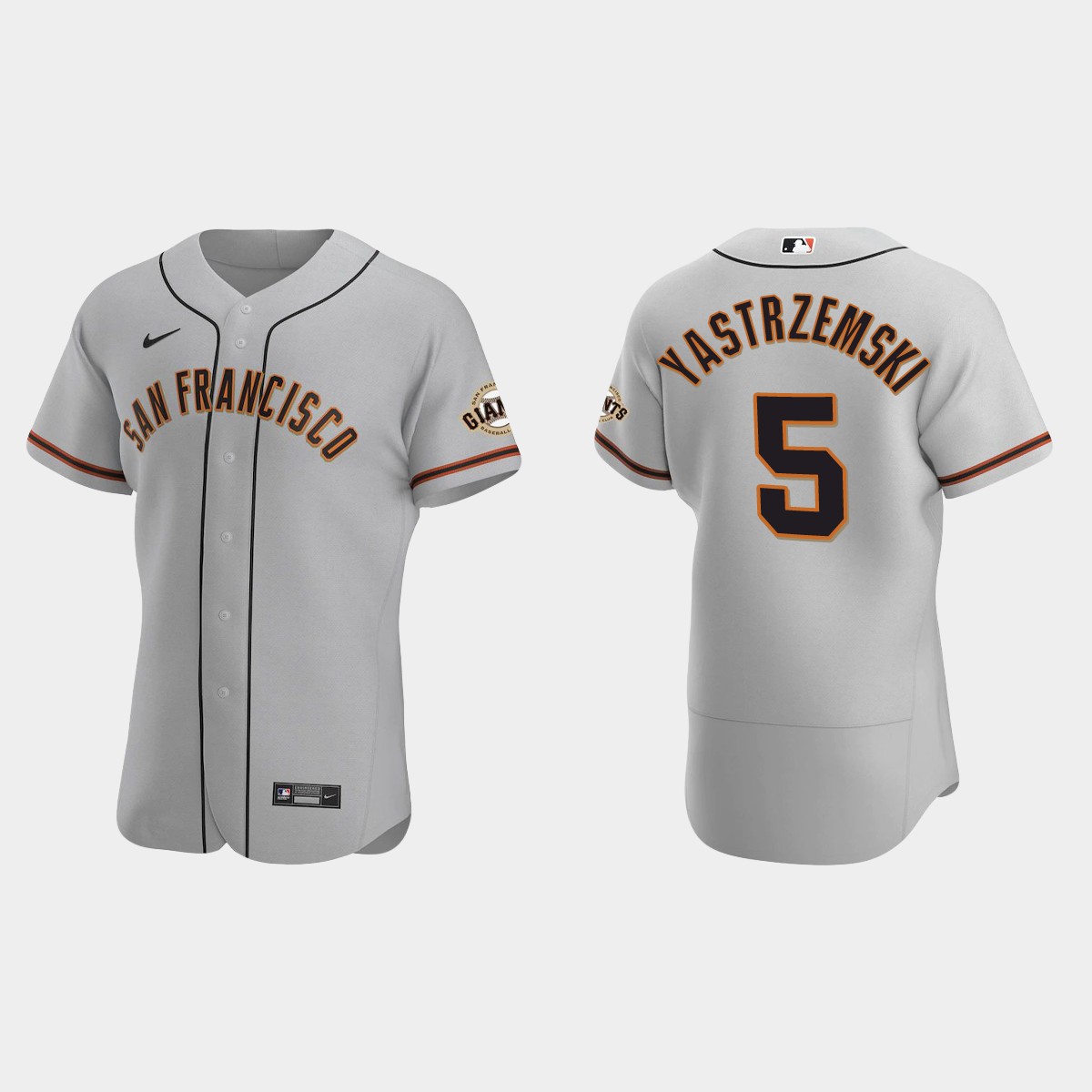 Mike Yastrzemski #5 San Francisco Giants Road Jersey - Gray