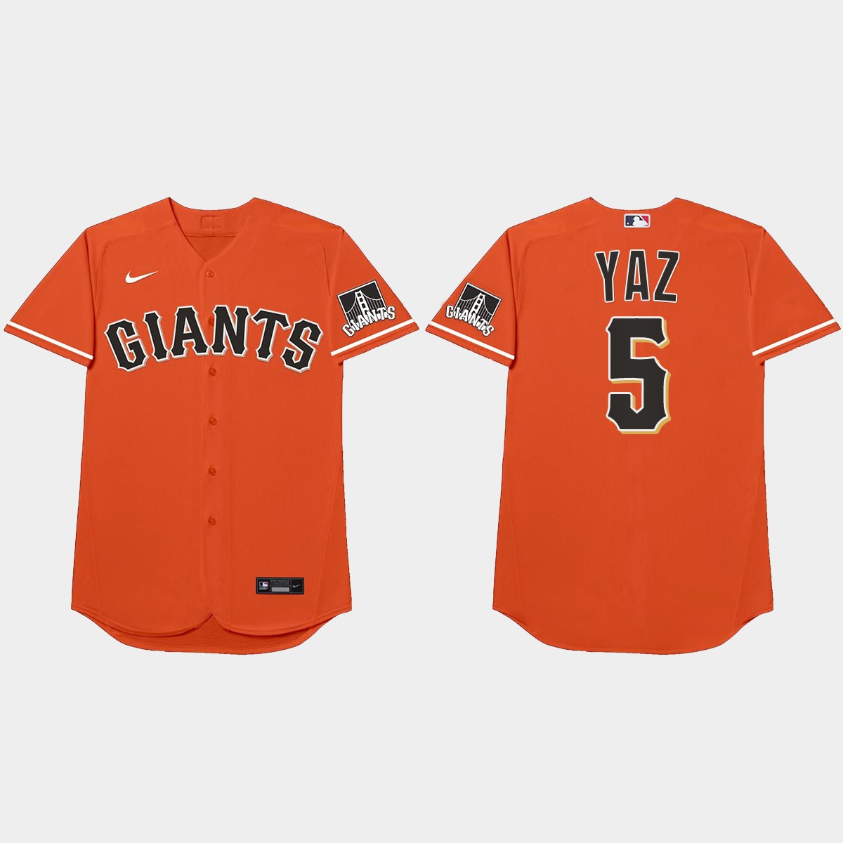 Mike Yastrzemski Nickname Giants 2021 Players' Weekend Yaz Jersey - Orange