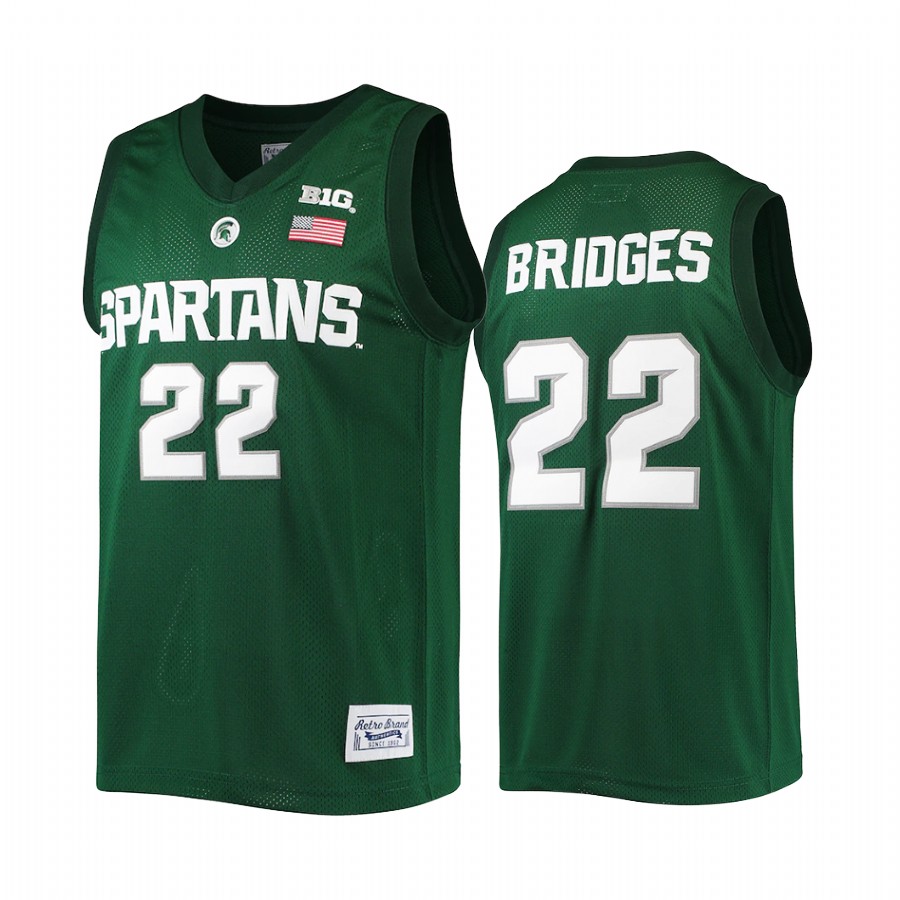 Miles Bridges Michigan State Spartans Green Jersey Commemorative NCAA Classic