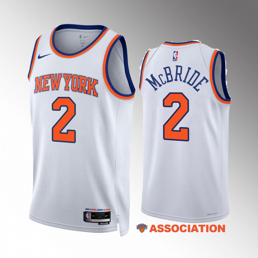 Miles McBride New York Knicks #2 White Jersey 2022-23 Association Edition Swingman