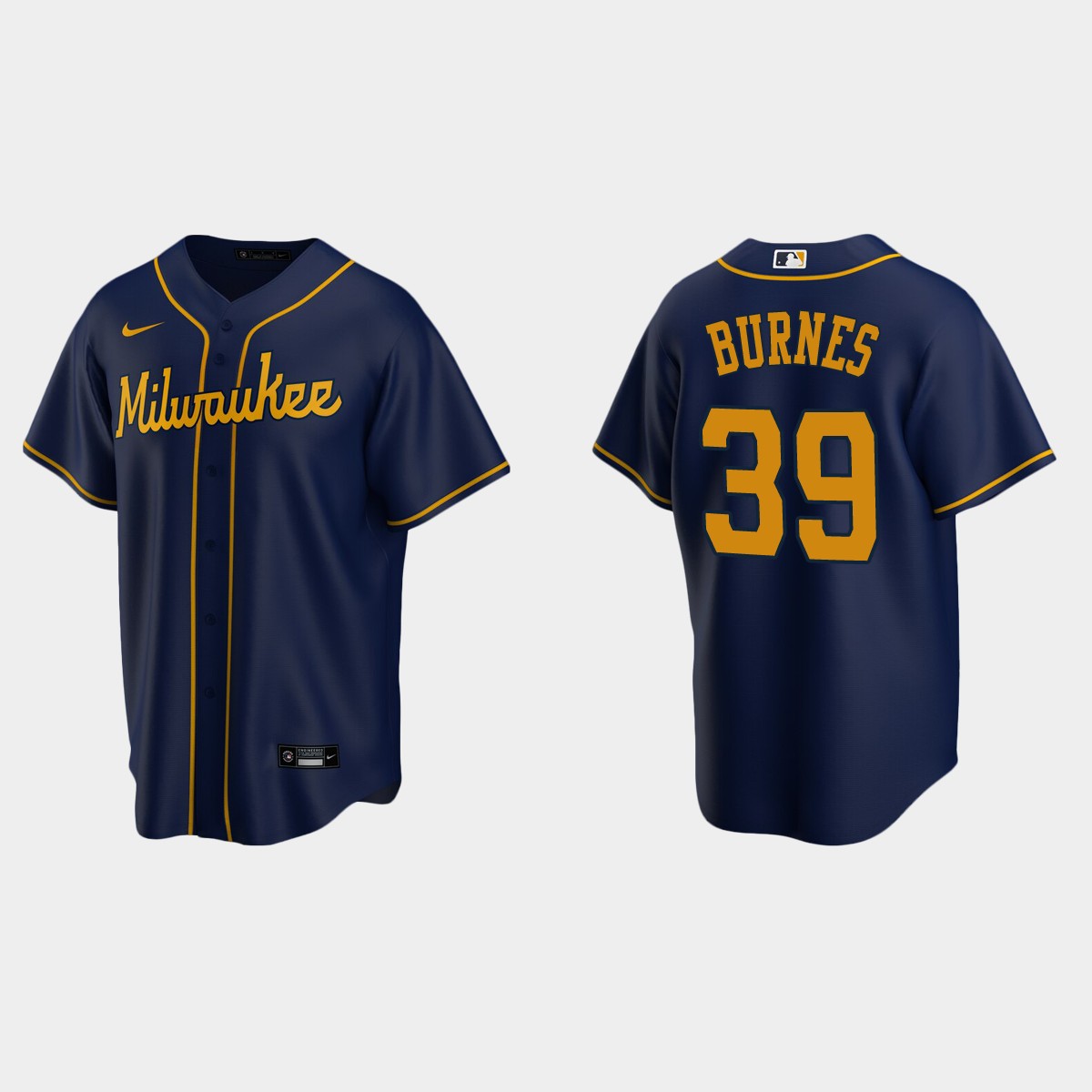 Milwaukee Brewers #39 Corbin Burnes Alternate Jersey - Navy
