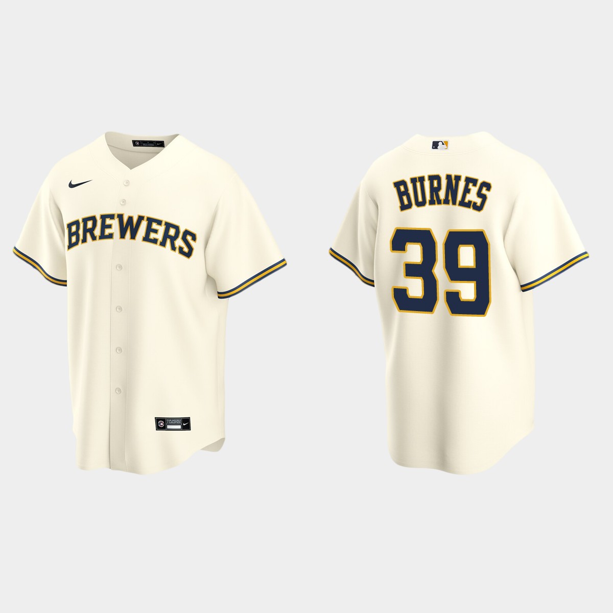 Milwaukee Brewers #39 Corbin Burnes Home Jersey - Cream