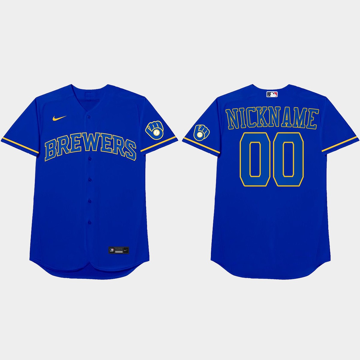 Milwaukee Brewers Custom 2021 Players' Weekend Nickname Jersey - Royal