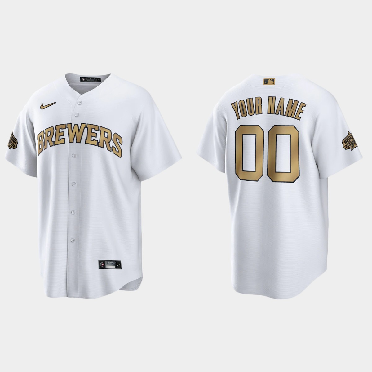 Milwaukee Brewers Custom 2022 MLB All-Star Game Jersey - White
