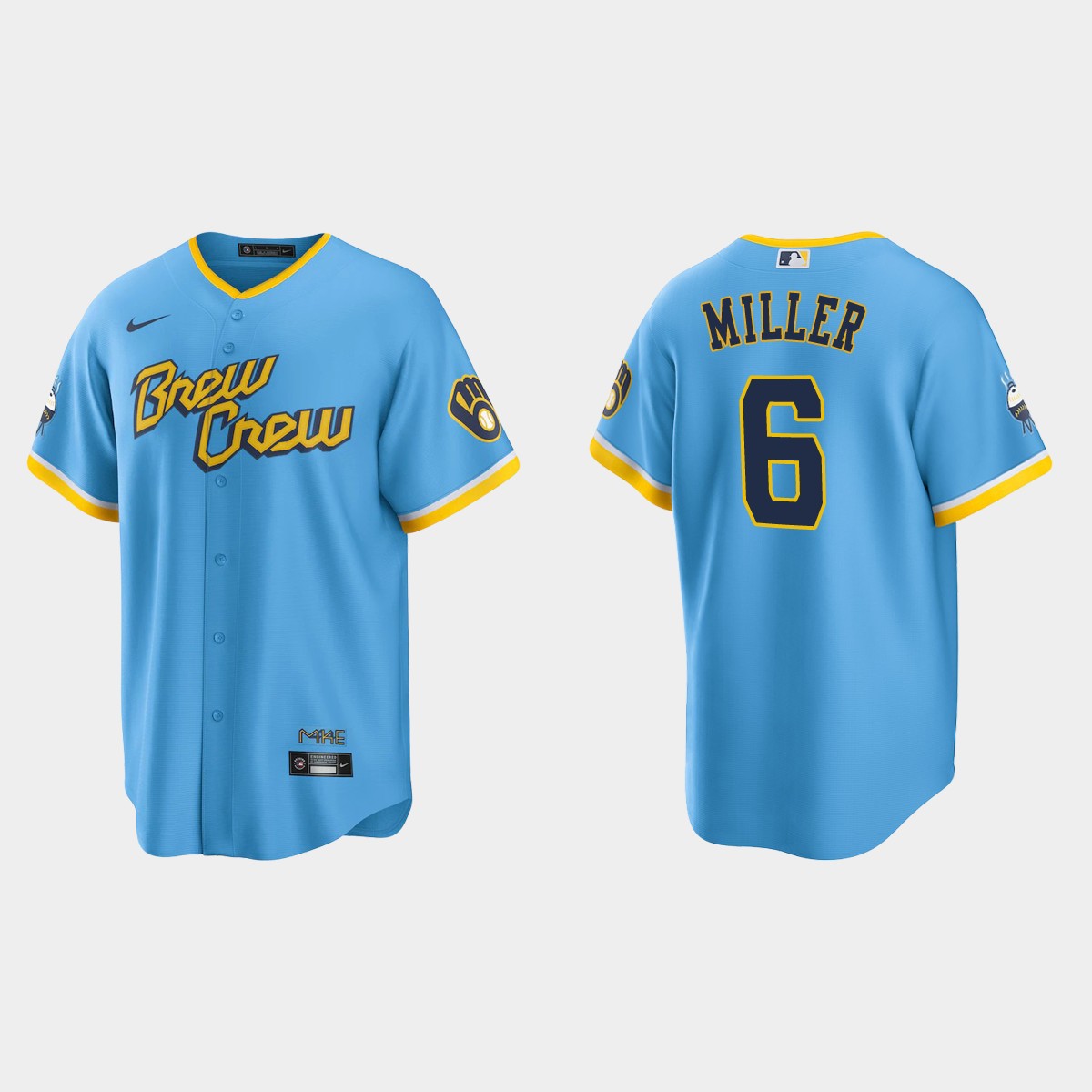 Milwaukee Brewers Owen Miller City Connect Jersey - Powder Blue