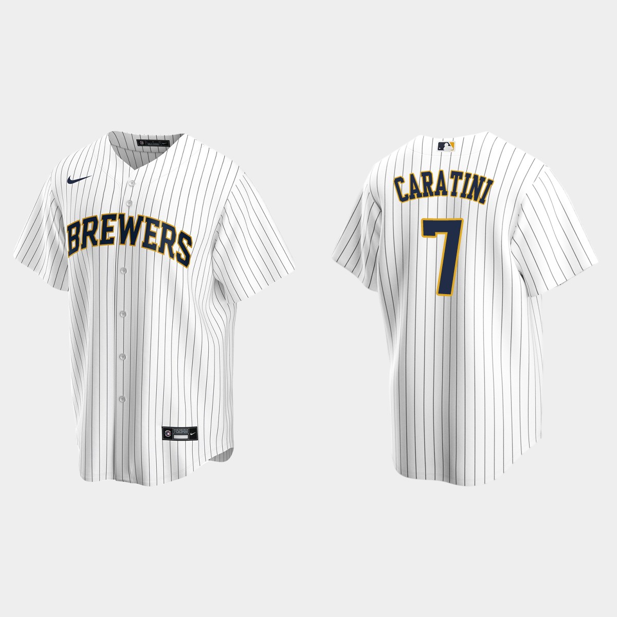 Milwaukee Brewers Victor Caratini Alternate Jersey - White Navy