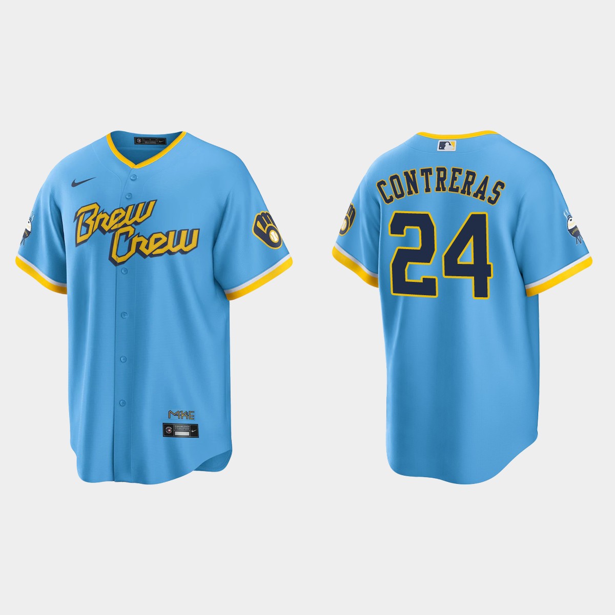 Milwaukee Brewers William Contreras City Connect Jersey - Powder Blue