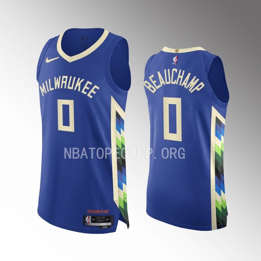 Milwaukee Bucks #0 MarJon Beauchamp Royal Jersey 2022-23 City Edition