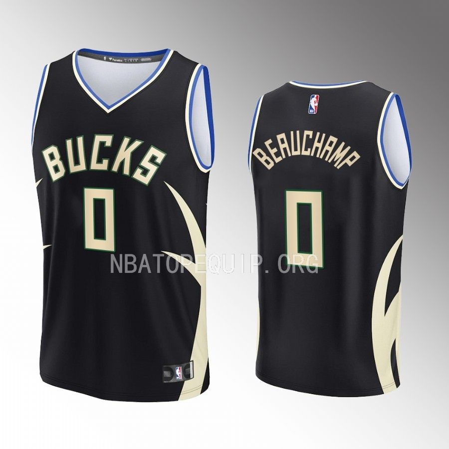 Milwaukee Bucks #0 MarJon Beauchamp Statement Edition Jersey 2022-23 Fast Break  Black