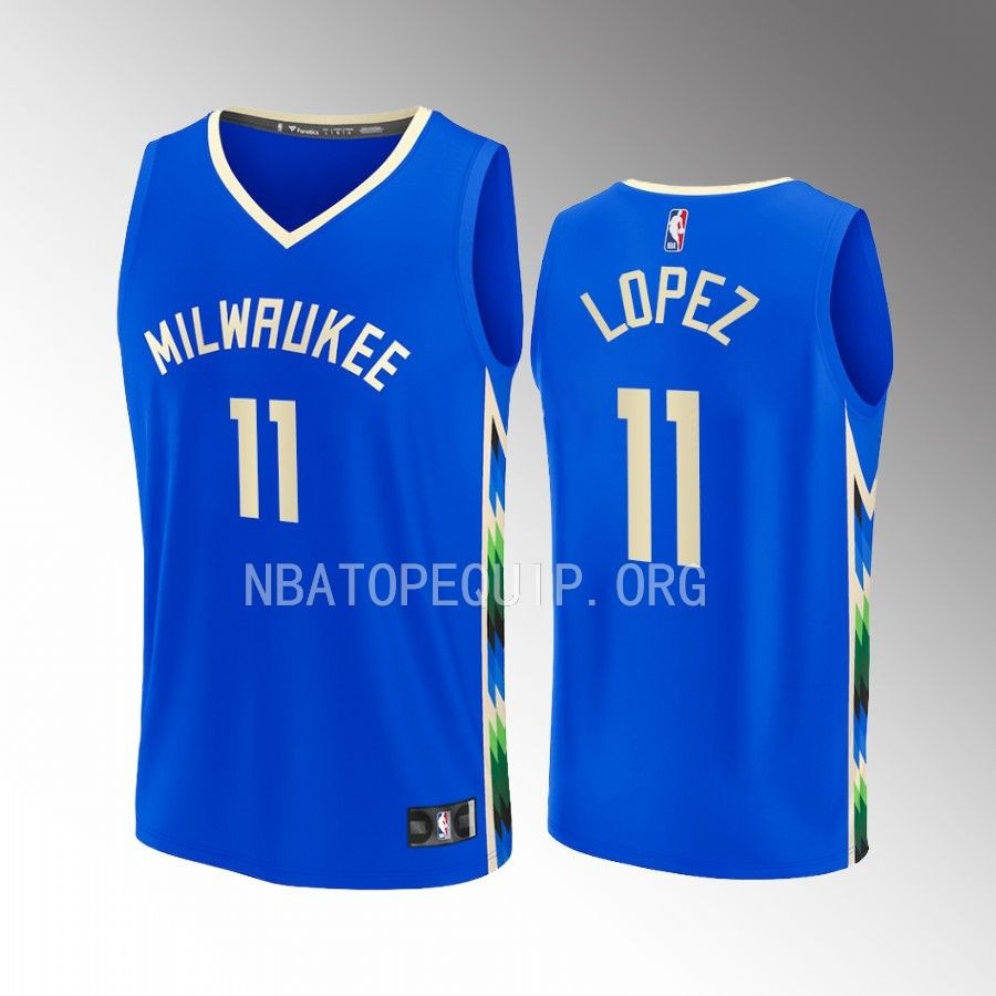 Milwaukee Bucks #11 Brook Lopez City Edition Jersey 2022-23 Fastbreak Royal
