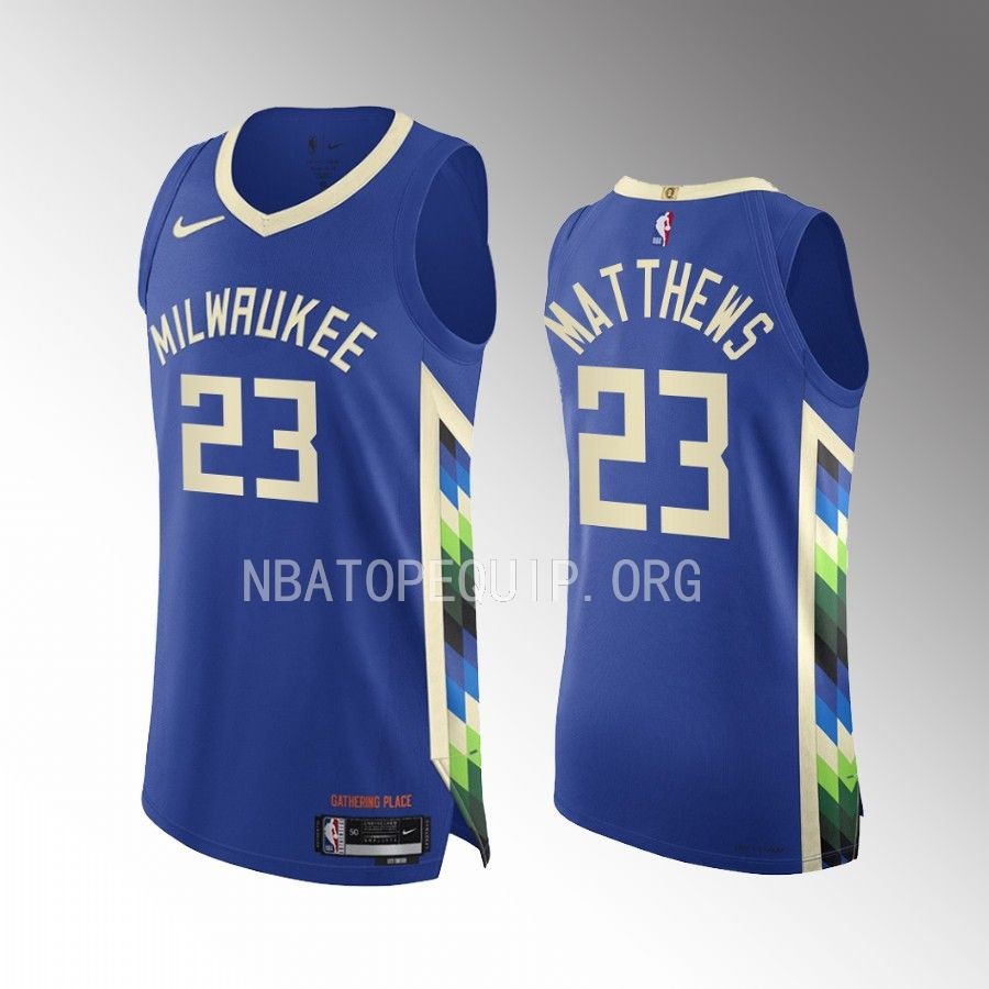Milwaukee Bucks #23 Wesley Matthews Royal Jersey 2022-23 City Edition