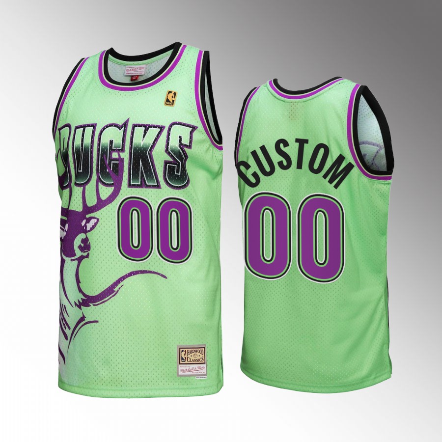 Milwaukee Bucks Custom Green Reload 3.0 Men Jersey Mitchell Ness