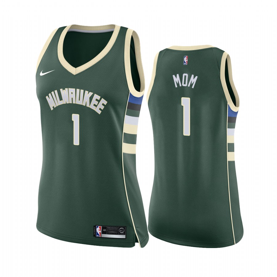 Milwaukee Bucks Green NO.1 Mom Jersey 2021 Mothers Day Women