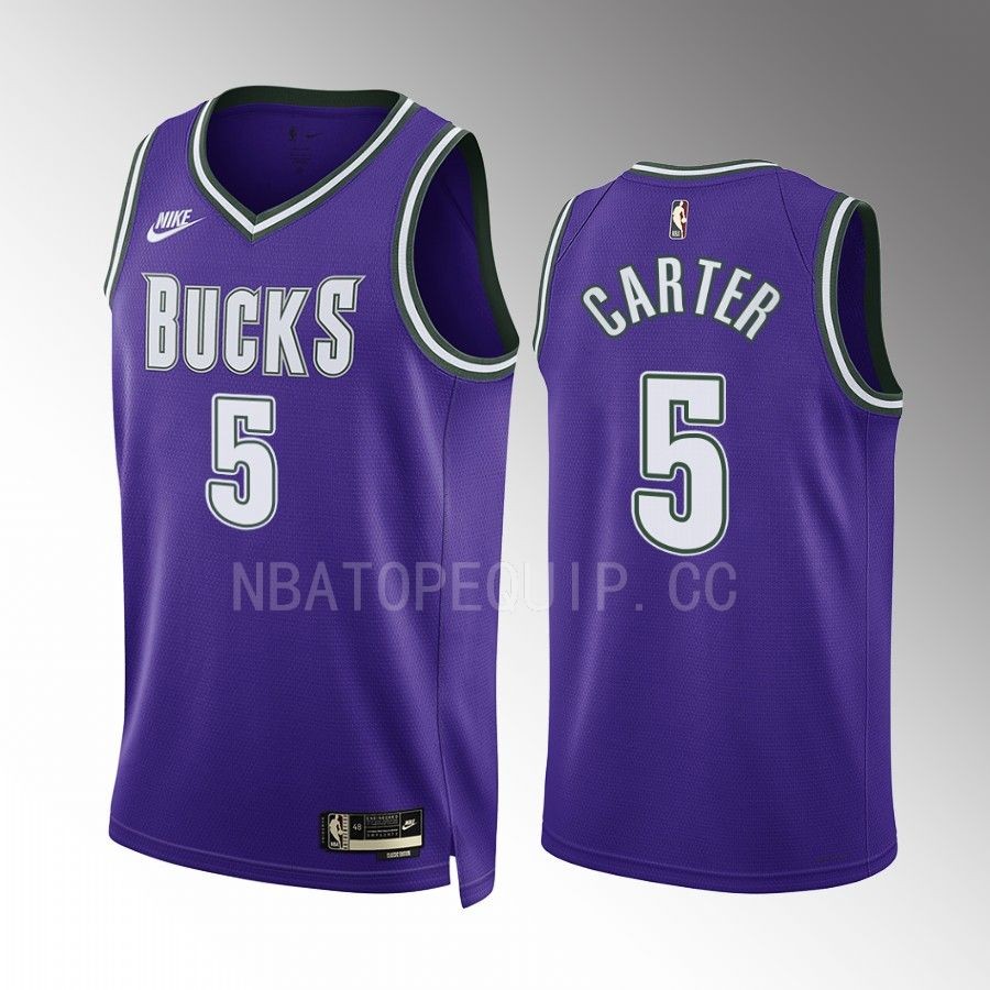 Milwaukee Bucks Jevon Carter 2022-23 Classic Edition Purple #5 Jersey BIG 3 ERA