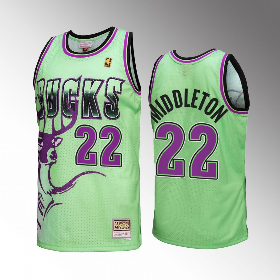 Milwaukee Bucks Khris Middleton Green Reload 3.0 Men Jersey Mitchell Ness