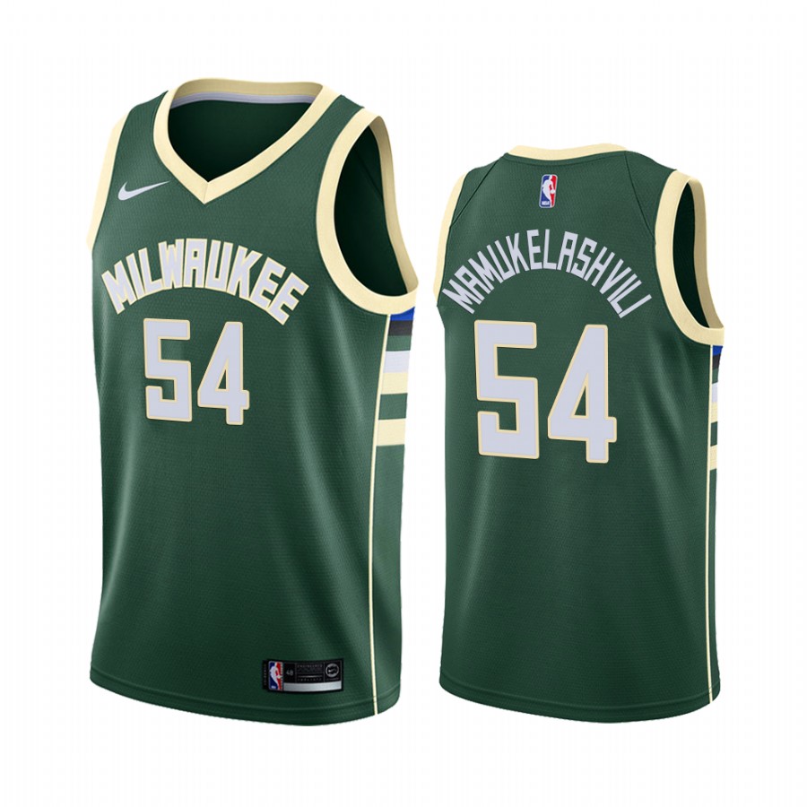 Milwaukee Bucks Sandro Mamukelashvili 2021 NBA Draft #54 Icon Edition Jersey Green